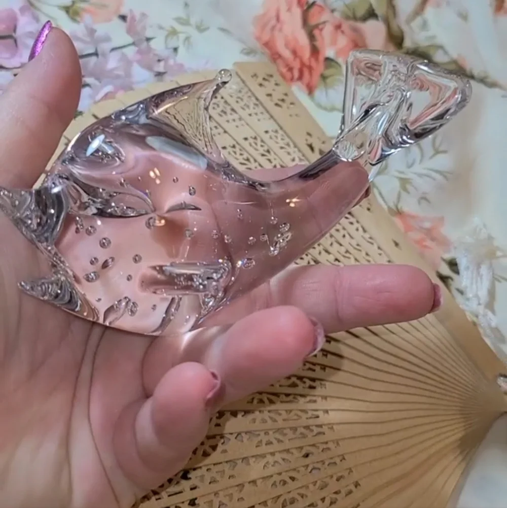 Elegant Glass Fish Figurine Dolphin Collectible